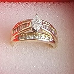 14k Diamond Ring Solid $1,200