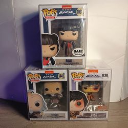 Set Of 3 Funko Pop! Collectible Figures from Avatar The Last Airbender
