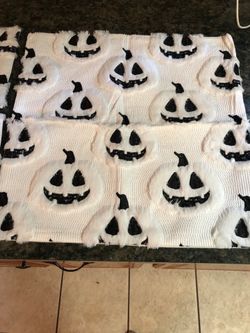 Soft and furry white and black pumpkin pillow covers, set of 3