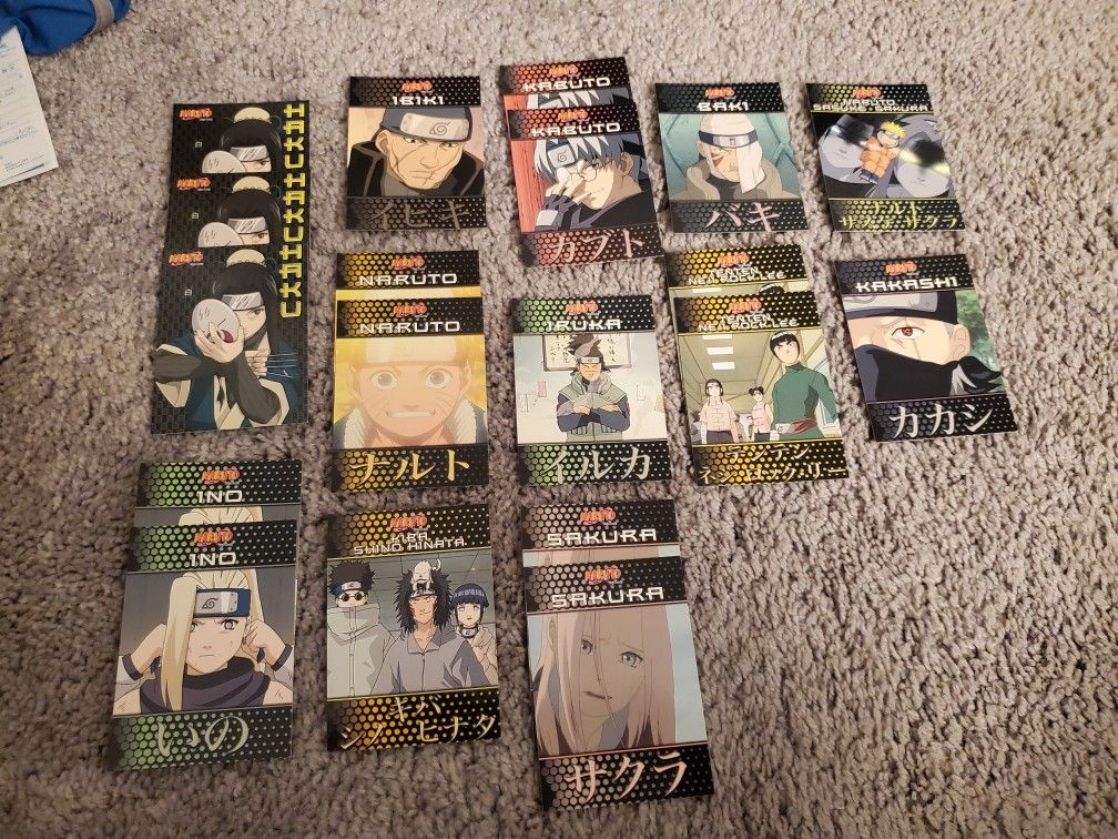 Naruto collectors cards. Ninja Info and Way of the Ninja cards