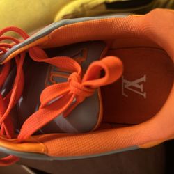 Louis Vuitton, Orange And Grey Chunky Sneakers