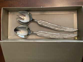 Fancy “Quill” Fork and Spoon Salad Servers