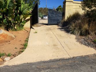Black iron gate