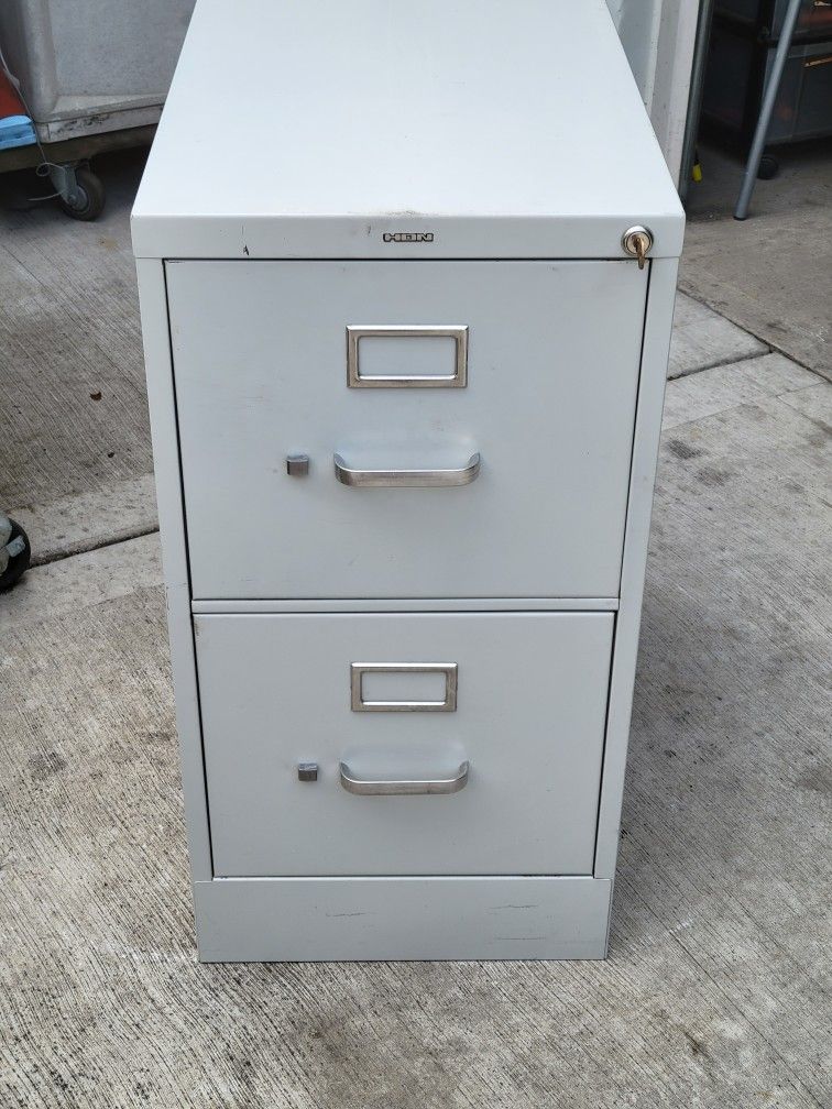 Used Bisley 2-Drawer Filing Cabinet - Gray