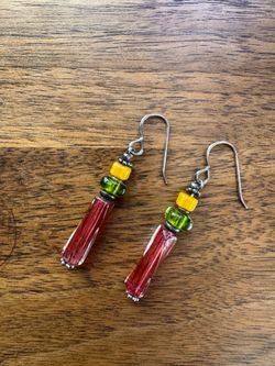 Glass bead earrings