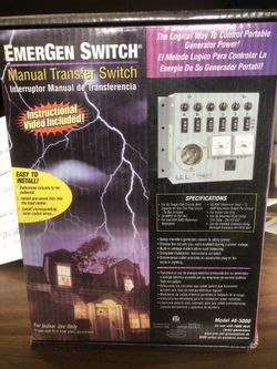 Generator transfer switch