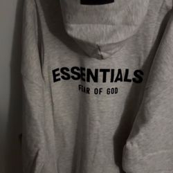 Essentials Hoodie Light Oat Size XL