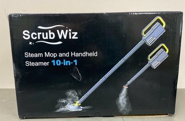 ScrubWiz Steam Mop with Detachable Handheld Steam Cleaner, 10-in-1 Multi Accesso