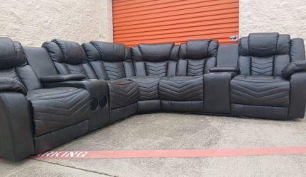 ✨️Aprea Wide Air Leather Reclining Sectional✨️