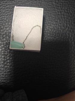 Silver Necklace With Green Stone