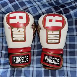 Ringside Red and White L/XL 16oz Boxing Gloves 