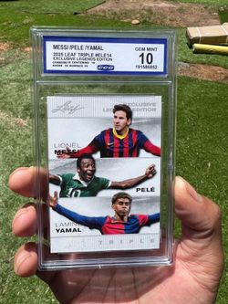 Messi Yamal Pele graded card