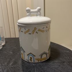 Signature House Stoneware Dog Treat Canister