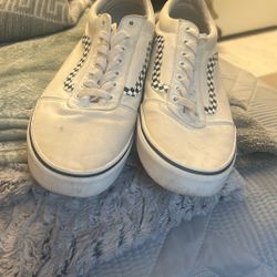 Van Skateboard Shoes Men 13 White And Black Trim $25