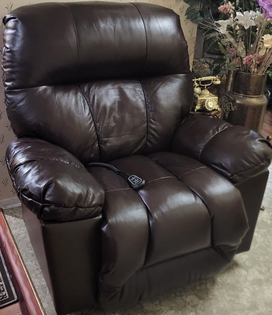 Heavy Duty Leather Recliner And Rocking Chair 