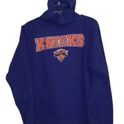 NFL Adidas New York Knicks Youth’s Pullover Hooded Sweatshirt, Blue, Sz L, NWT