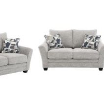 Tomkins 3-piece Boucle Upholstered Sofa Set Light Grey