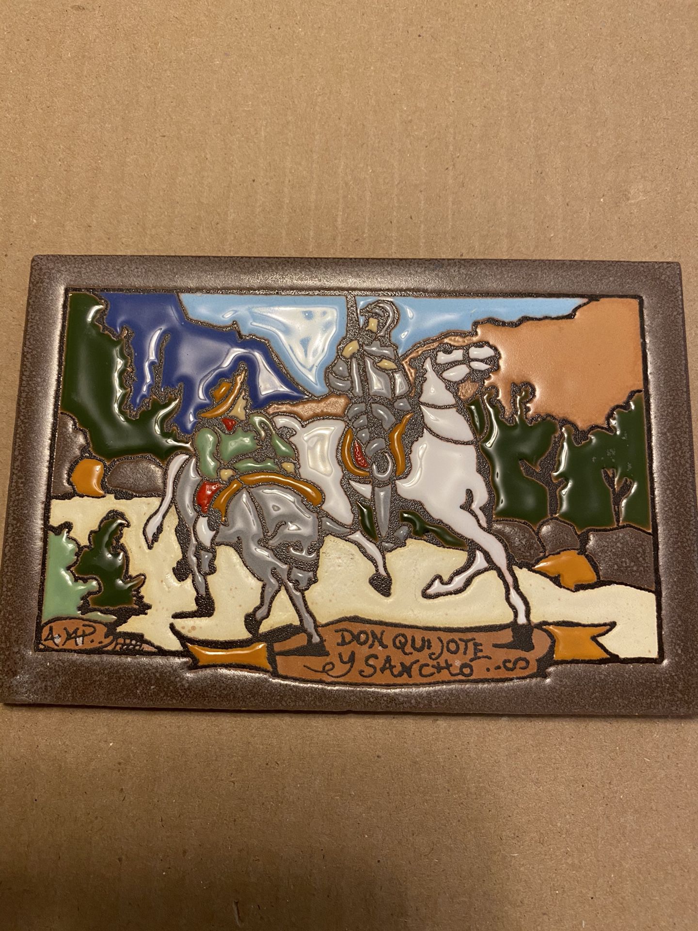 6x4” Clay Mexican Don Quijote Title