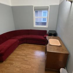 Vintage 50s Velvet Sectional Couch