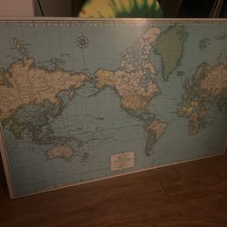 World Picture on Woden Back