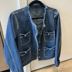 Women's Denim Jacket Frayed