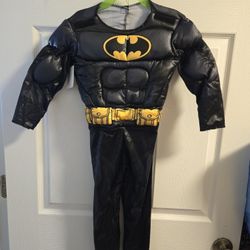 4t Batman Costume. No Cape Nor Mask. Bodysuit Never Worn