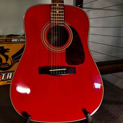 Fender Dreadnought Acoustic Guitar - Crimson