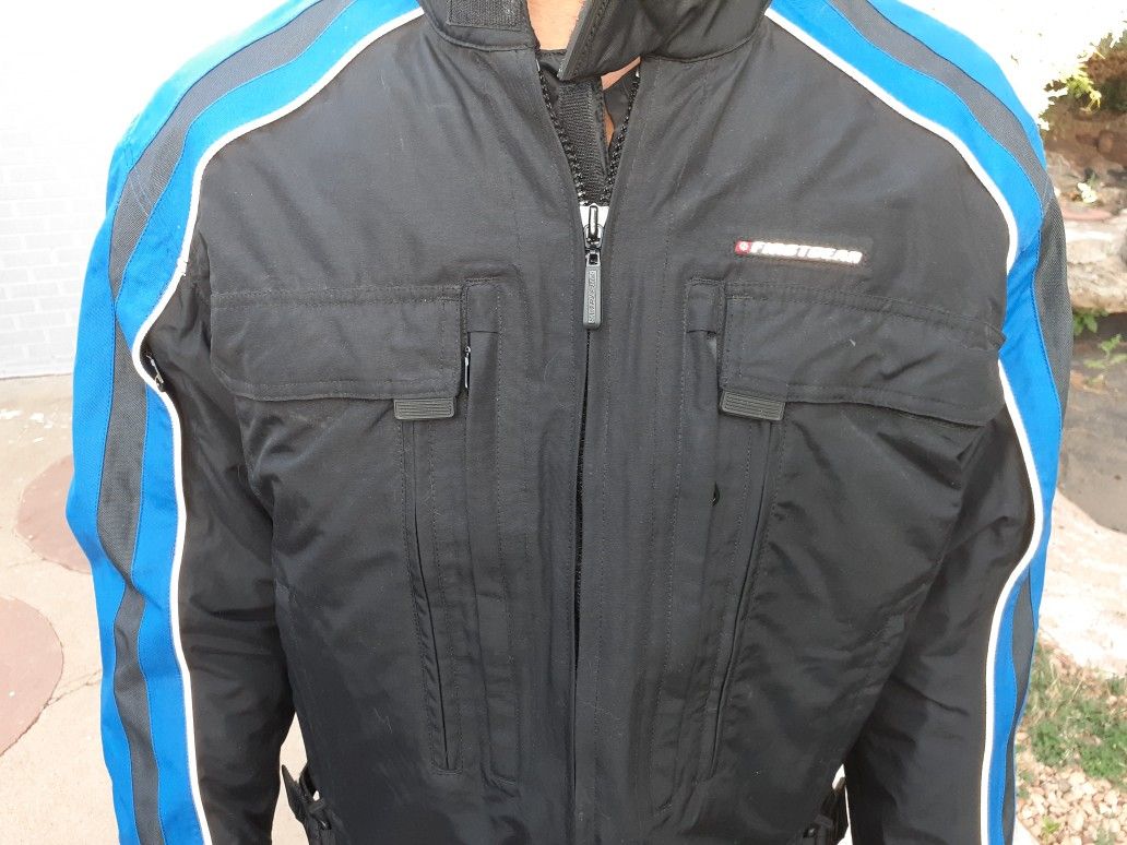 First Gear Padded Mens Motorcycle jacket Large