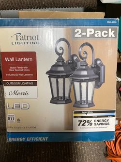 New 2 -Pack Outdoor Wall Lanterns LED