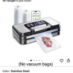 95Kpa Powerful Precision Pro Vacuum Sealer, with Double Heat Seal & Double Pump, Easy-Lock Handle, 10-in-1 Vacuum Sealer Machine for Food with Bags St