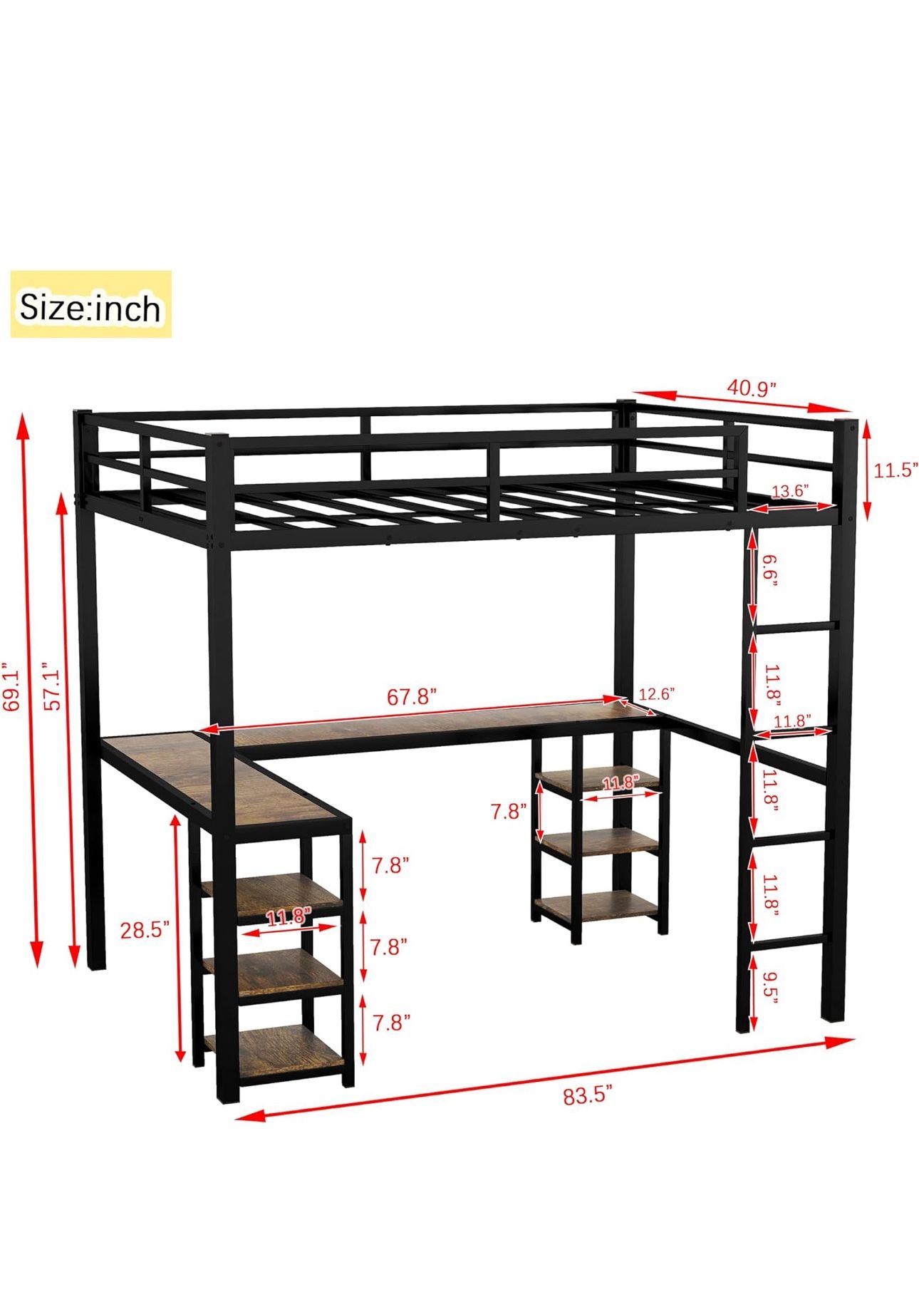 Twin Xl Loft Bed Frame