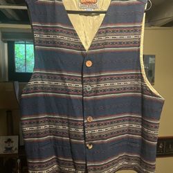 Men’s Large Paragraff Button Up Vest - Good Condition 