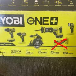 Ryobi Tools kit package (ONE TOOL MISSING)