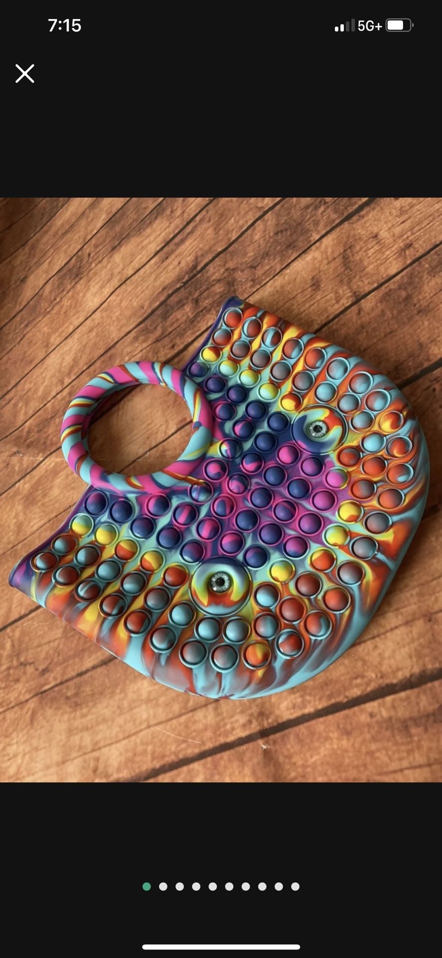 30cm Giant 3D Fidget Toy Reliver Stress Rainbow Handbag Popit Bubble Cute Bags