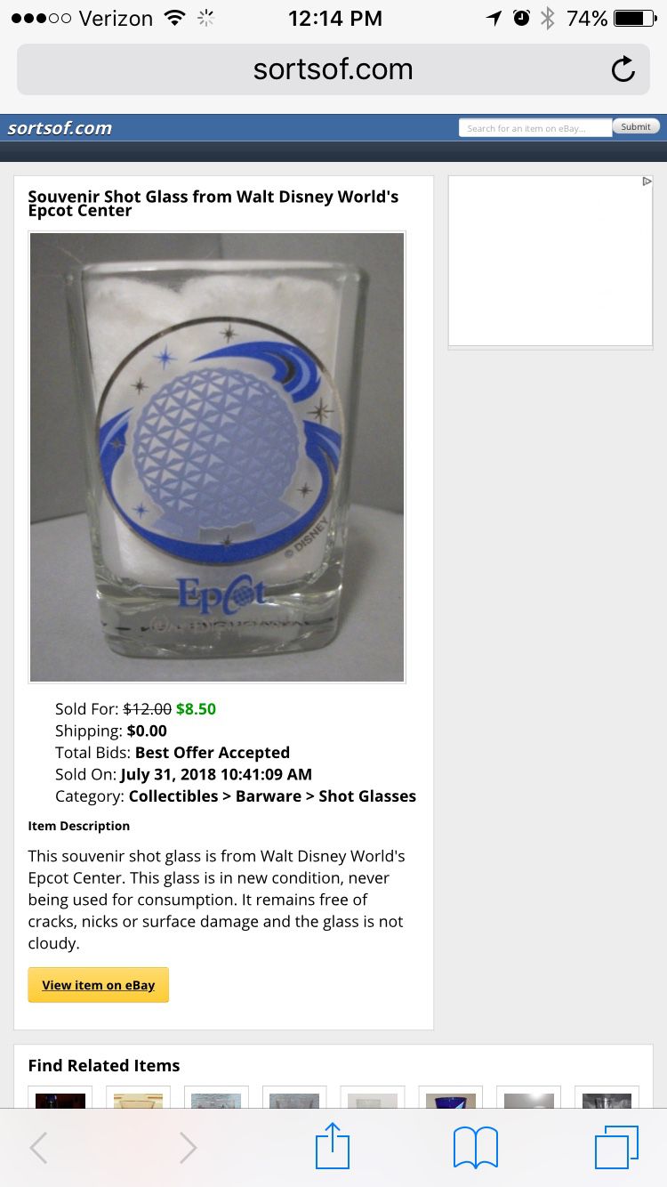 Disney Best Buds Collector Shot Glass