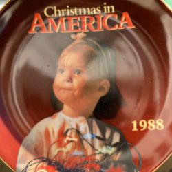 1988 Christmas in America collectors plate