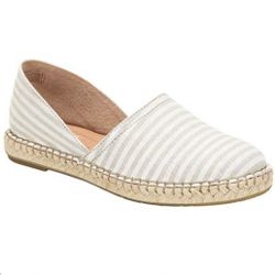 BORN stitch striped slip on espadrille flats women Size 8M