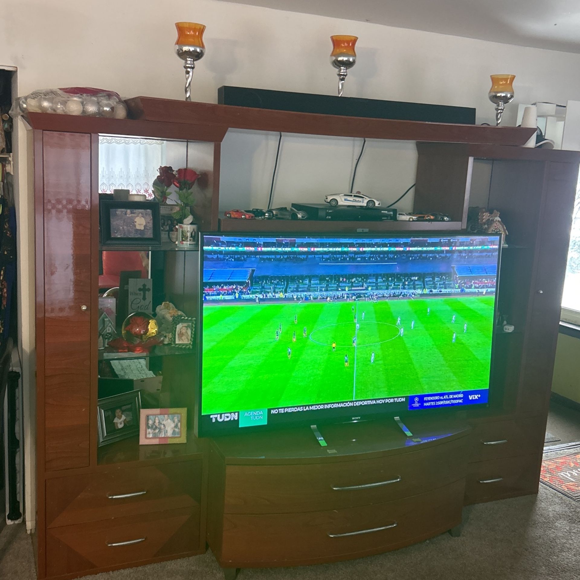 Selling The Whole Tv Stand Very Good Wood Very Easy To Assemble