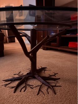 Glass coffee table