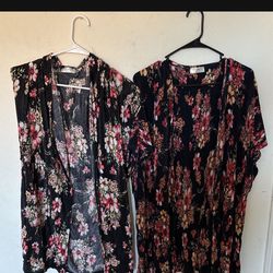 Two Women Midum And XL Floral Shurgs Both Are