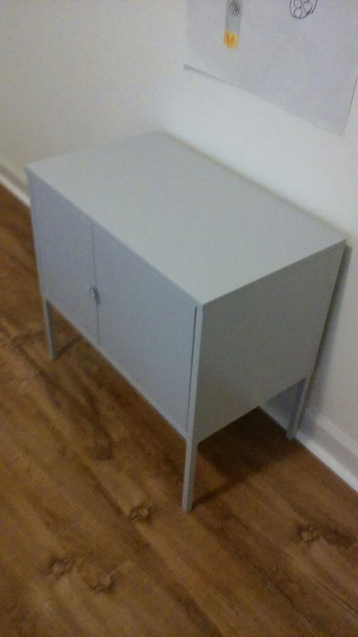 Ikea Lixhult Metal Cabinet Storage - Neutral Gray