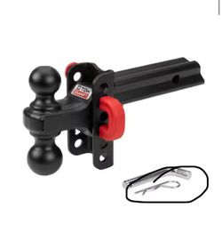 TowSmart X-Mount Adjustable Hitch Dual Ball Mount, 3 1/4" Drop, 10,000 lb (Red U-Pin) @D5-589
