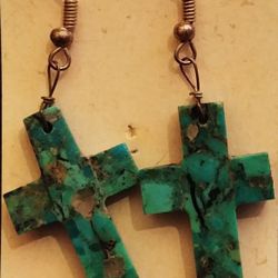 Turquoise Inlaided Earrings