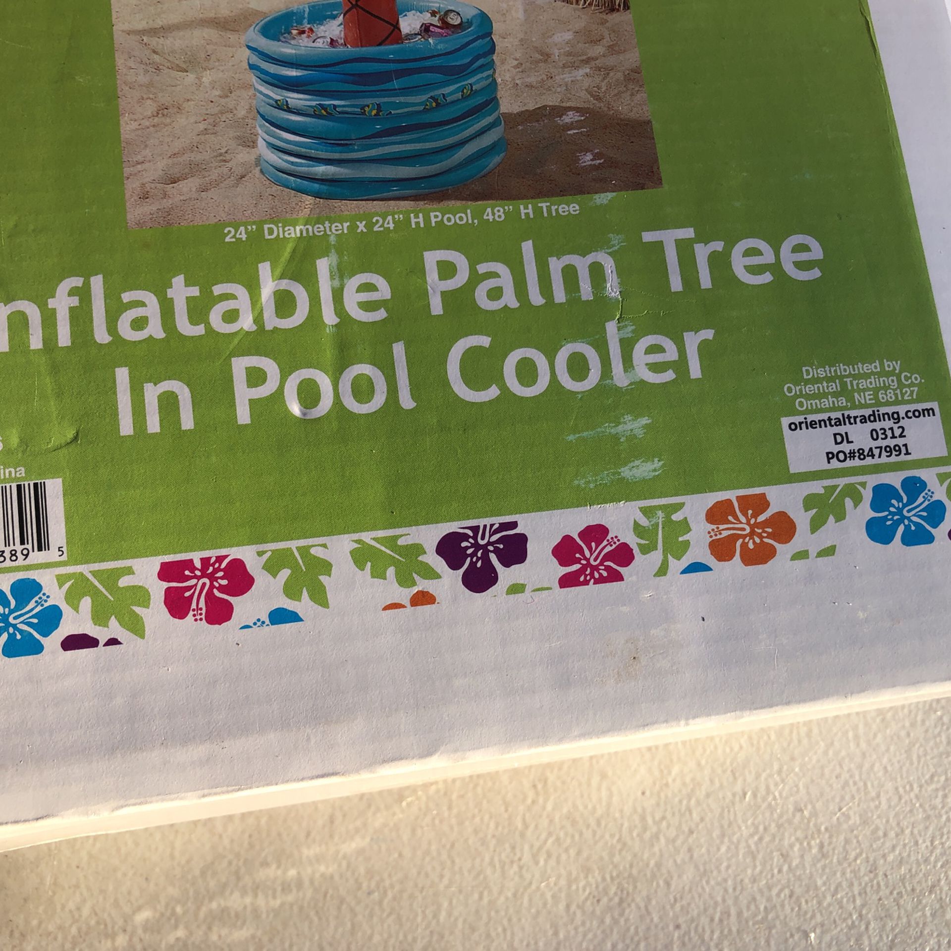 Palm Tree In Pool Cooler 4ft High NEW