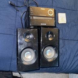 Philips Bluetooth CD Radio Sound System With Two Speakers 