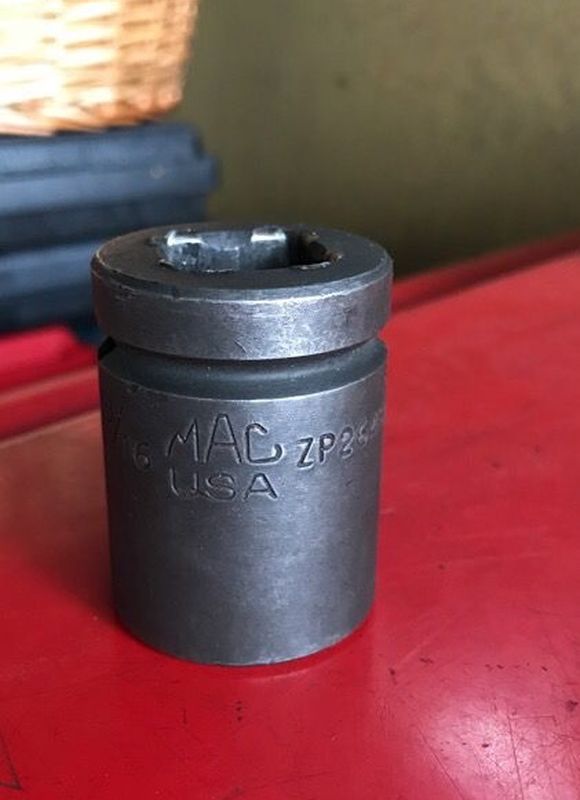 MAC TOOLS 13/16" ZP264BW Impact BUDD Wheel Square 4 Point Socket 3/4" Drive