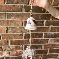 Vintage 1980’s Decorative Porcelain Kitty Cats Wind Chime  