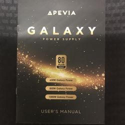 Apevia 850 Watt 80 Plus Gold Galaxy Computer Power Supply