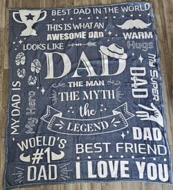 Father's Day Fleece Throw