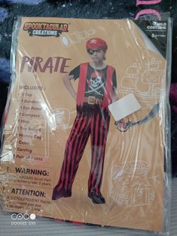 Pirate Costume For Kids Size S 5-7